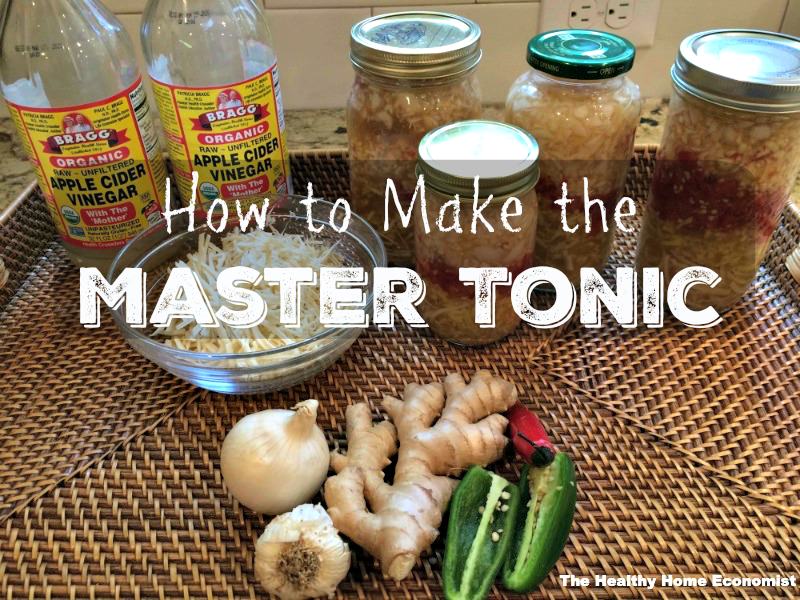 master tonic ingredient preparation on a table