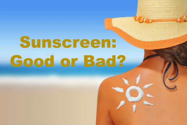 sunscreen on a woman's back