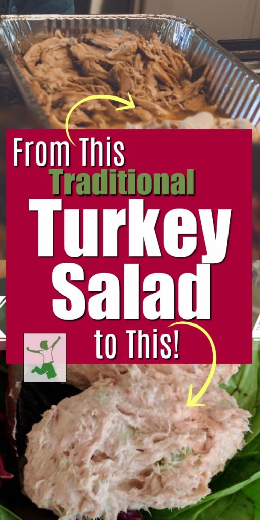 old fashioned turkey salad in a bowl