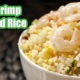 shrimp fried rice in a white bowl