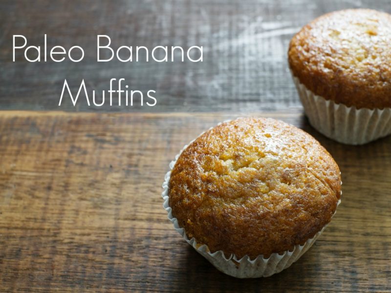 paleo banana muffins on a cutting board