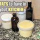 five healthy fats on a granite counter