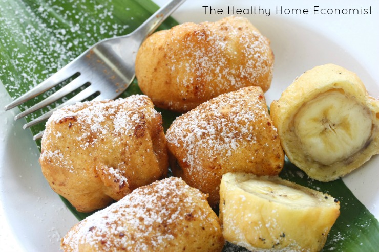 banana fritters on a plate