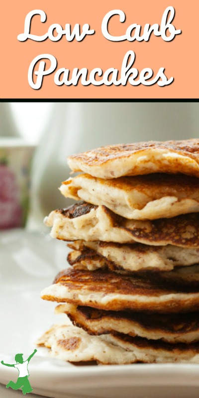 stack of keto pancakes on a table