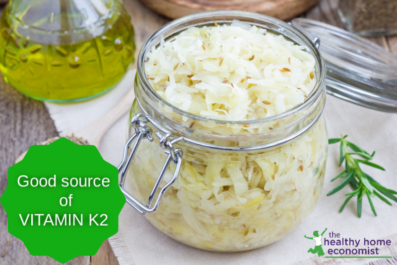 fermented sauerkraut in glass jar