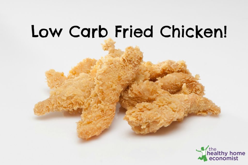 pieces of low carb fried chicken on a white background