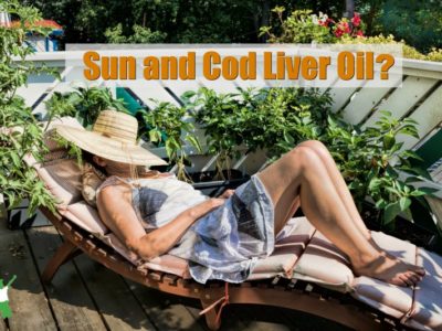 woman sunning on a patio after taking cod liver oil