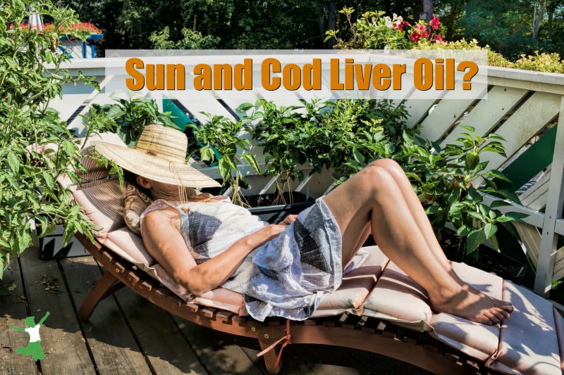 woman sunning on a patio after taking cod liver oil