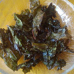 homemade kale chips in bowl