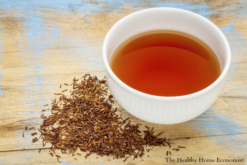 cup of caffeine free red rooibos tea
