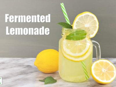 fermented lemonade in a glass