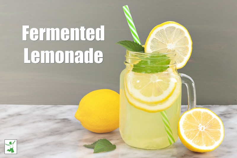 fermented lemonade in a glass