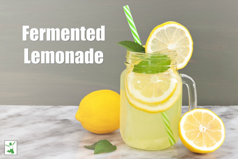fermented lemonade in a glass
