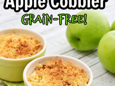 green bowls of paleo apple cobbler