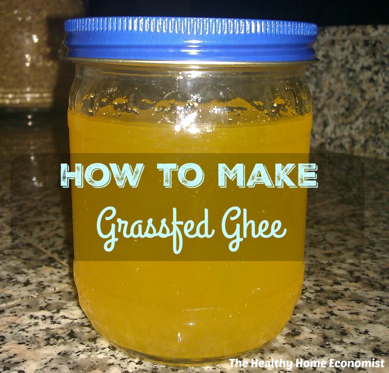homemade ghee in a jar on a granite counter
