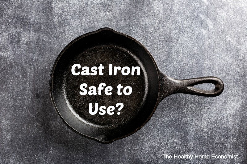cast iron skillet on a counter