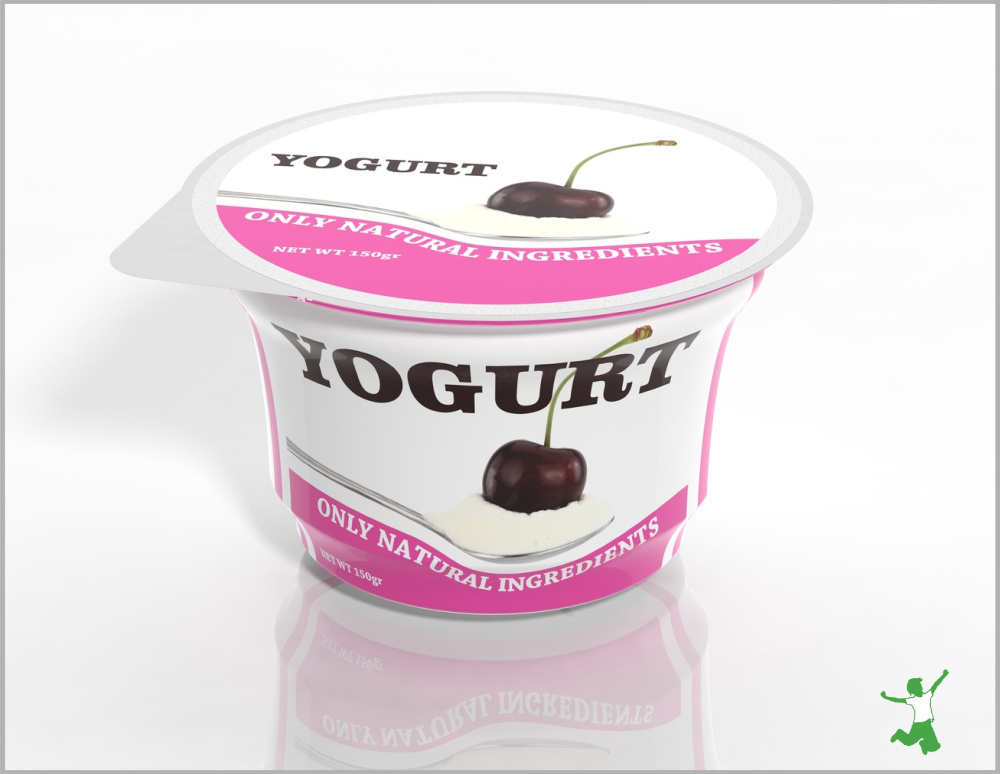 probioticially useless commercial yogurt in disposable container