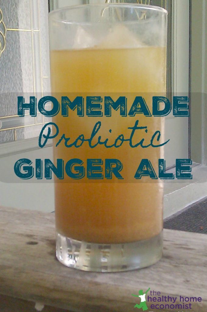 homemade ginger ale in a glass