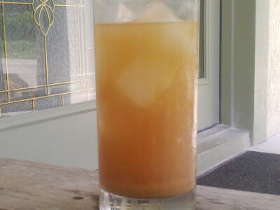 homemade probiotic ginger ale in a glass