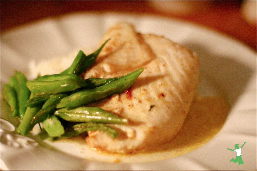 pan fried halibut in spiced butter