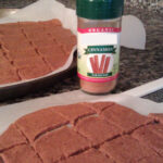 cinnamon sugar crackers on baking sheet