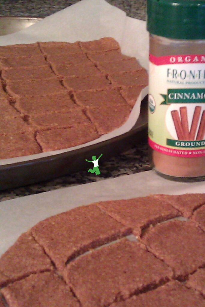 homemade cinnamon sugar crackers on parchment