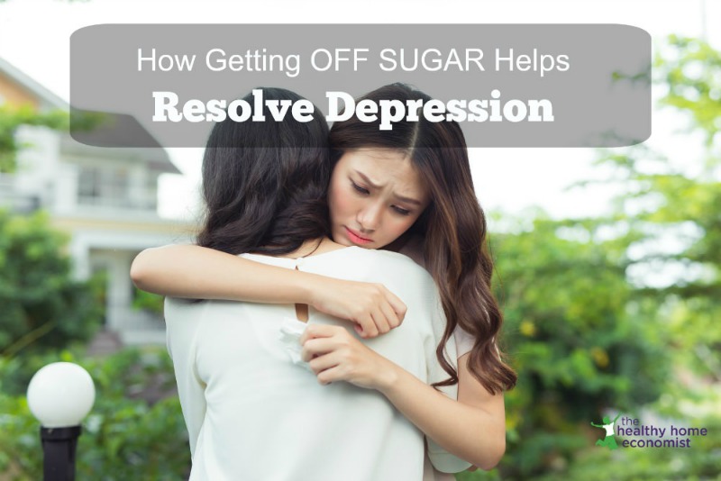 depressed sugaraholic woman is comforted by a friend