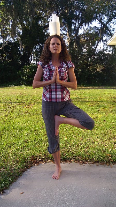 woman in tree pose on the milk cure
