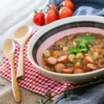 spanish bean soup in a bowl