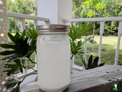 homemade limewater in mason jar