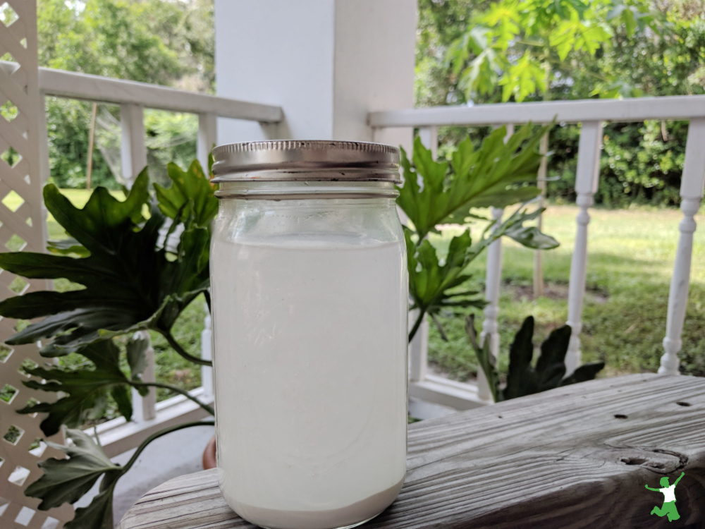 homemade limewater in mason jar