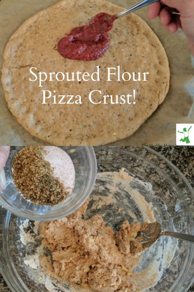 sprouted flour pizza with herbs