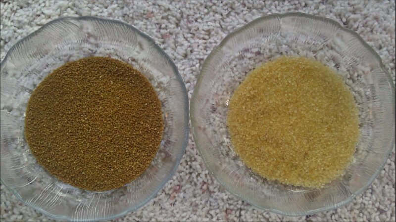 bowls of sugar in the raw and unrefined cane sugar