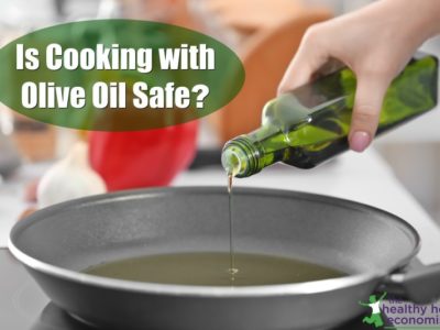 Woman pouring olive oil into a pan on the stove