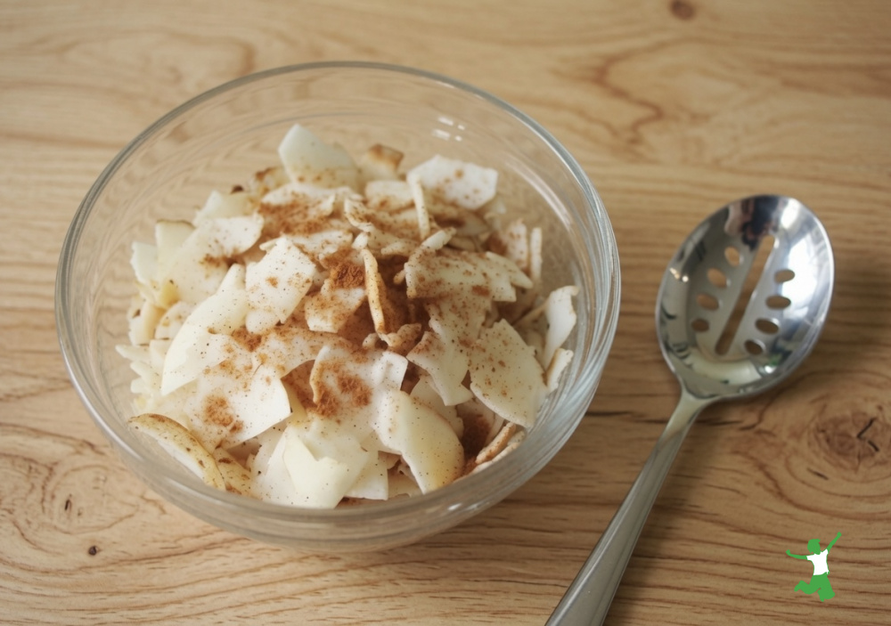 low carb coconut chips in bowl