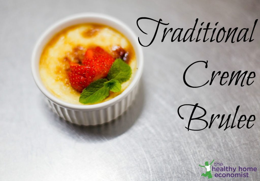 creme brulee in a ramekin dish