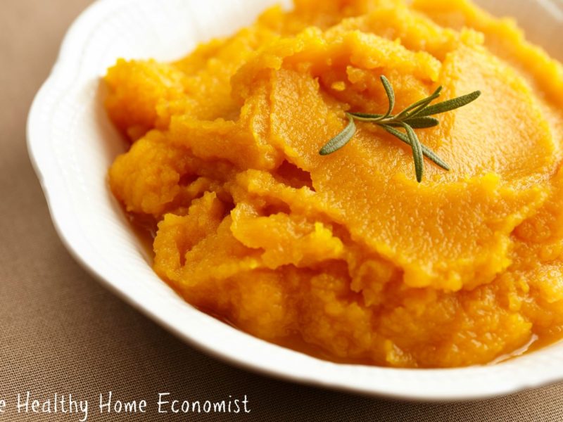 homemade pumpkin puree in a bowl