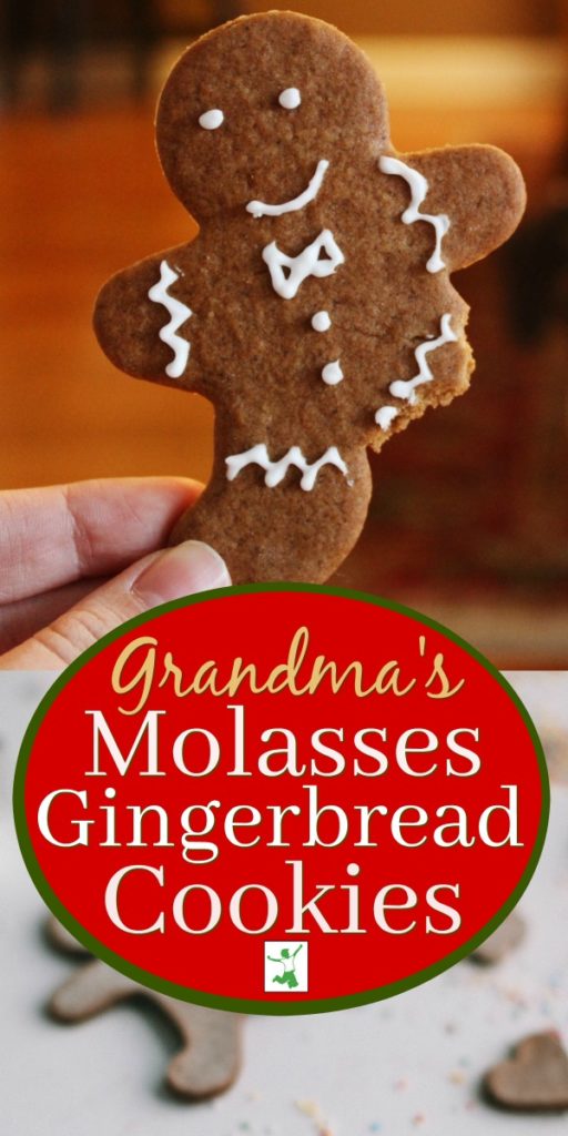 woman holding an iced gingerbread boy cookie