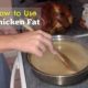woman using chicken fat to make gravy