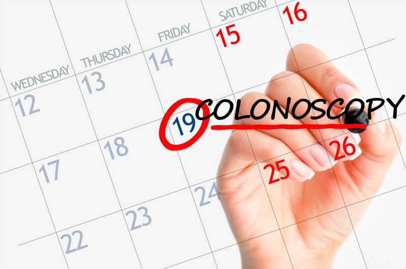 colonoscopy screening risks marked on a calendar