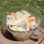 cultured coleslaw in glass bowl