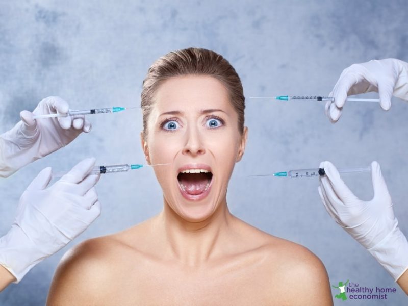 woman getting botox from vitamin k2 deficiency wrinkles