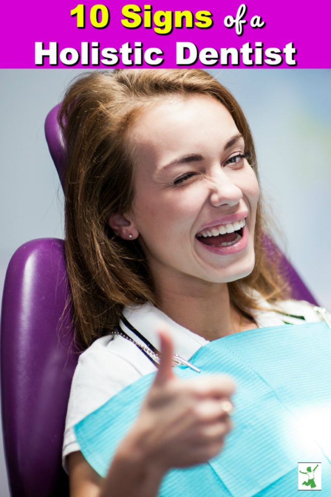 woman in the dental chair at a holistic dentist