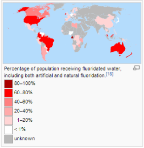 Countries that have fluoridated water