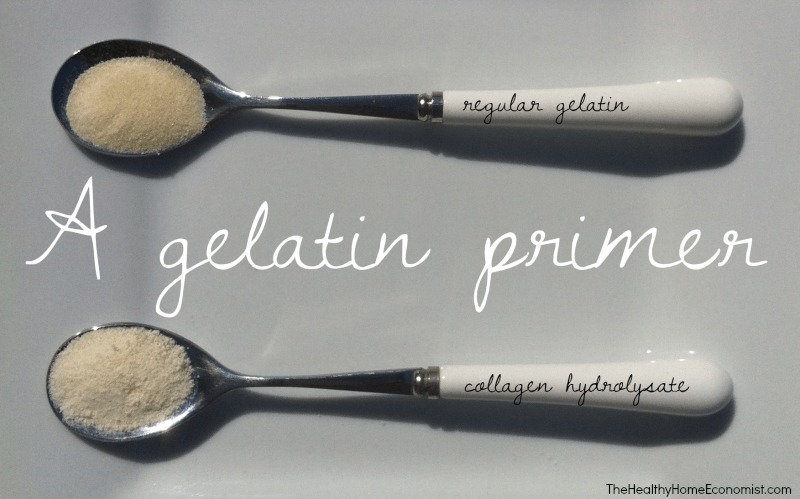 Gelatin and collagen hydrolysate on spoons