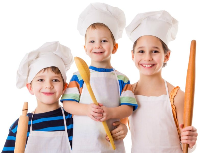 kids learning cooking skills