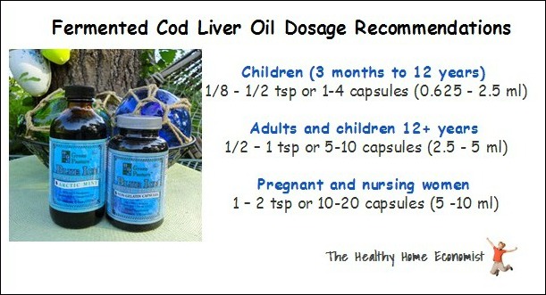 Fermented cod liver oil dosage recommendations