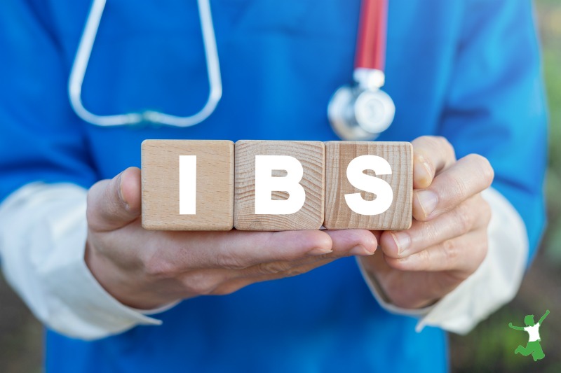 doctor holding the letters IBS