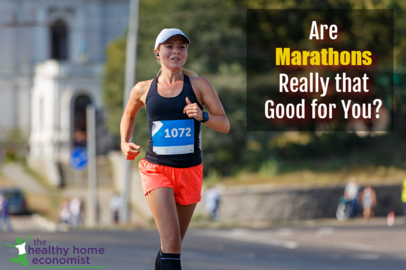 woman with health problems running a marathon