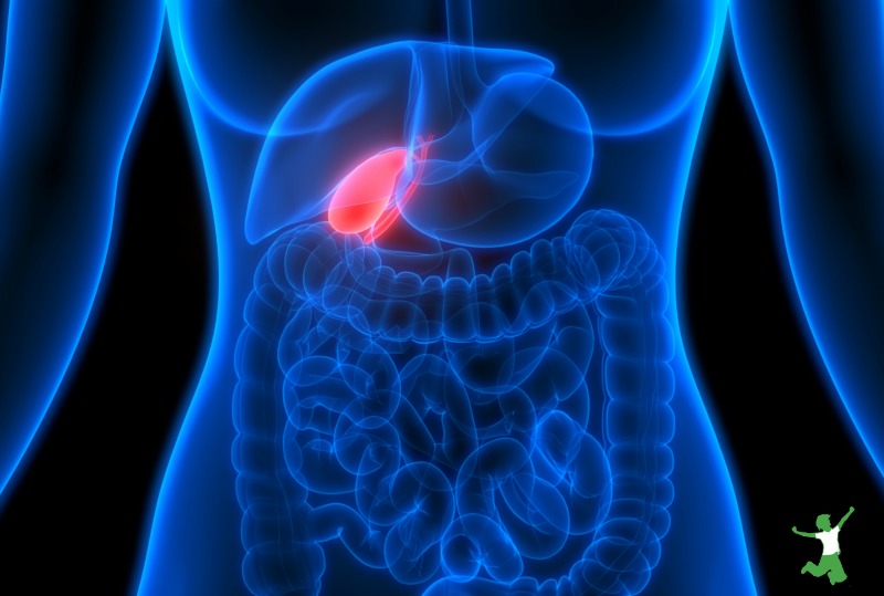 woman with inflamed gall bladder